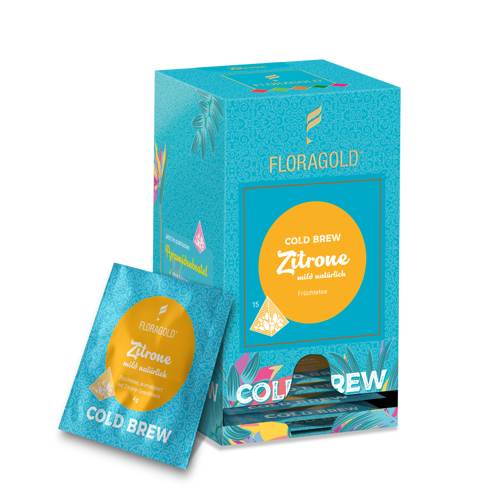 Cold Brew Zitrone, mild natürlich. Pyramidenbeutel